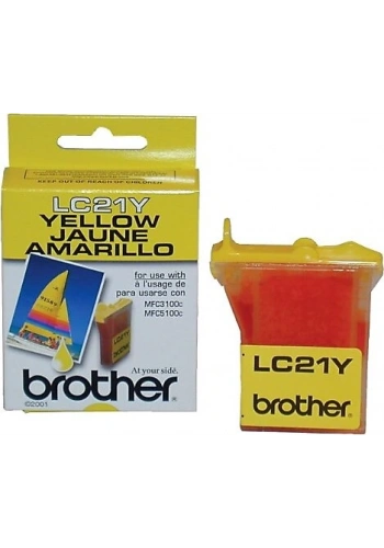 OUTLET BROTHER LC21Y SARI ORJİNAL KARTUŞ 400 SAYFA (MFC 3100C MFC 580 MFC 890 MFC 5200C)