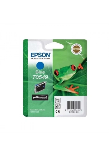 OUTLET EPSON T0549 C13T05494020 MAVİ ORJİNAL KARTUŞ 400 SAYFA (R800 R1800)