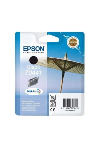 OUTLET EPSON T0441 C13T04414020 SİYAH ORJİNAL KARTUŞ 450 SAYFA (STYLUS C64 CX3600 CX4600 CX6400)