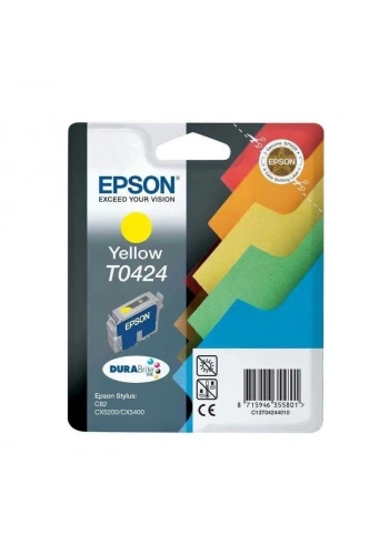 OUTLET EPSON T0424 C13T04244020 SARI ORJİNAL KARTUŞ 420 SAYFA (STYLUS C82 CX5100 CX5200)