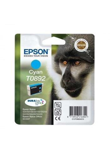 OUTLET EPSON T0892 C13T08924020 MAVİ ORJİNAL KARTUŞ 185 SAYFA (STYLUS S20 S21 SX100 SX105 SX110)