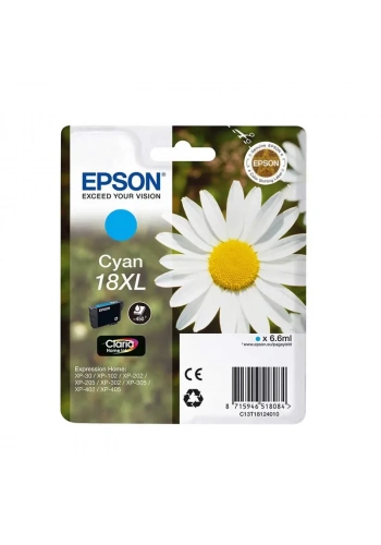 OUTLET EPSON T1812 C13T18124020 18XL MAVİ ORJİNAL KARTUŞ 450 SAYFA (XP102 XP202 XP302 XP402 XP405)