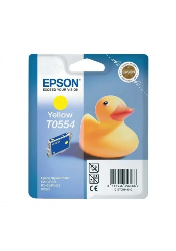 OUTLET EPSON T0554 C13T05544020 SARI ORJİNAL KARTUŞ 290 SAYFA (R240 R245 RX420 RX425 RX520)