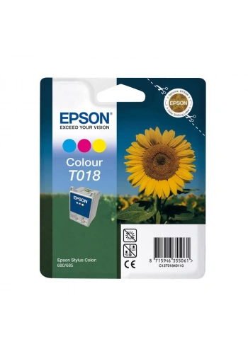 OUTLET EPSON T018 C13T01840120 RENKLİ ORJİNAL KARTUŞ 300 SAYFA (STYLUS 680 STYLUS685 STYLUS777)