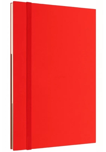 LATON KOLME A5 NOT VE TASARIM DEFTERİ KUMAŞ SERT KAPAK DEFTER 14x21cm 192 YAPRAK KIRMIZI