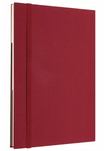 LATON KOLME A5 NOT VE TASARIM DEFTERİ KUMAŞ SERT KAPAK DEFTER 14x21cm 192 YAPRAK BORDO