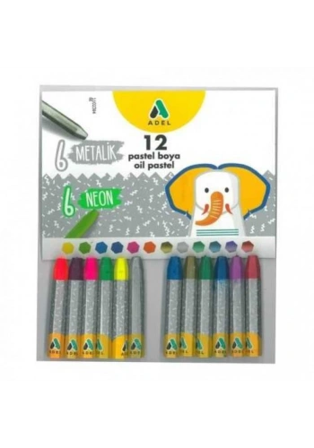 FABER-CASTELL PASTEL BOYA METALİK+ FOSFORLU 12 RENK (2280000001)