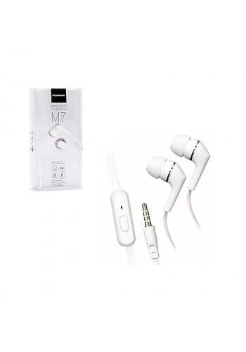 POWERWAY M7 STEREO MİKROFONLU KULAKİÇİ KULAKLIK BEYAZ