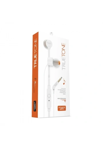 POWERWAY TRUETONE MİKROFONLU KULAKİÇİ KULAKLIK BEYAZ