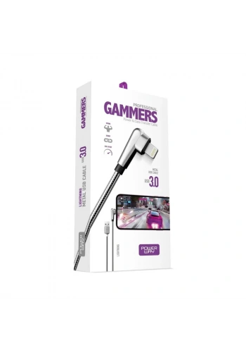 POWERWAY GMX3 OYUNCU TYPE-C METAL HIZLI ŞARJ KABLOSU 3.0