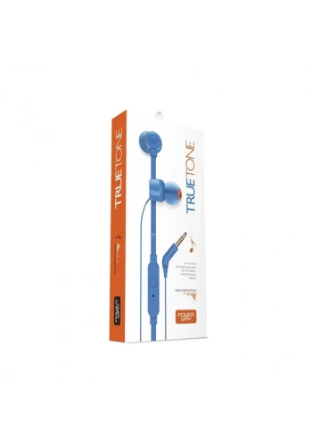 POWERWAY TRUETONE MİKROFONLU KULAKİÇİ KULAKLIK MAVİ