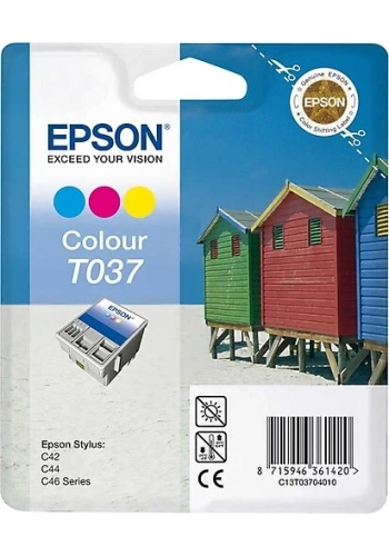 OUTLET EPSON T037 C13T03704020 RENKLİ KARTUŞ 180 SAYFA