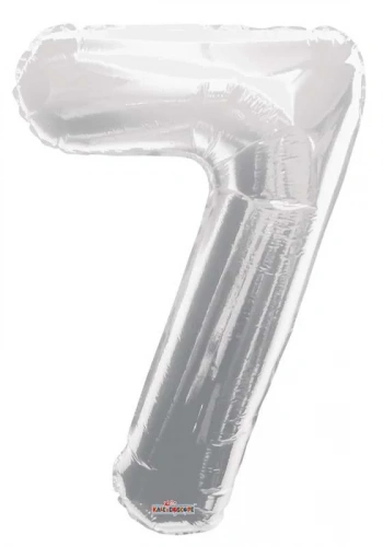 Folyo Balon 7 Rakamı Gümüş  100 cm