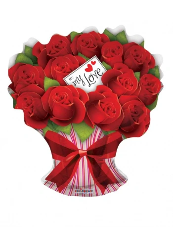 Gül Buketi Jumbo Folyo Balon 70 cm