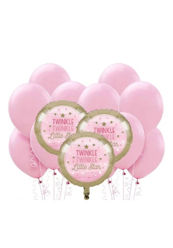 Little Star Pembe Balon Demeti 23 Adet