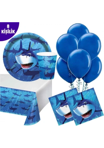 Köpek Balığı Partisi 8 Li Parti Seti