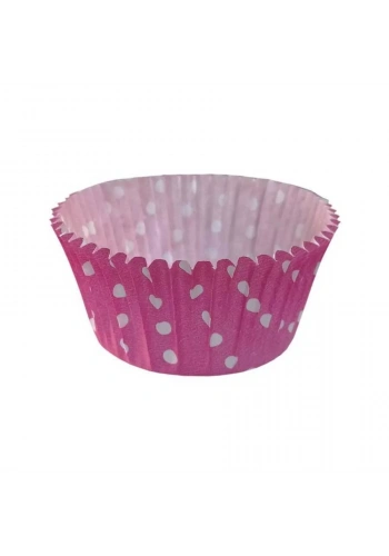 Cupcake Kapsül Puantiyeli Pembe No:4 50x30 mm - 300 Adet