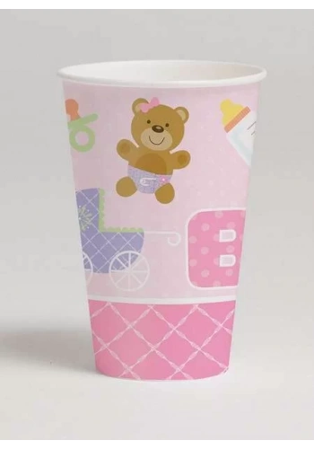 Pembe Bebek Ayıcık 8 li Bardak