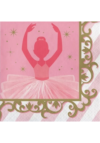 Pırıltılı Balerin Peçete 16 Adet