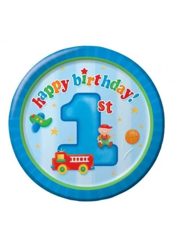 İlk Yaş Günüm Arabalı Küçük Tabak 8 Adet