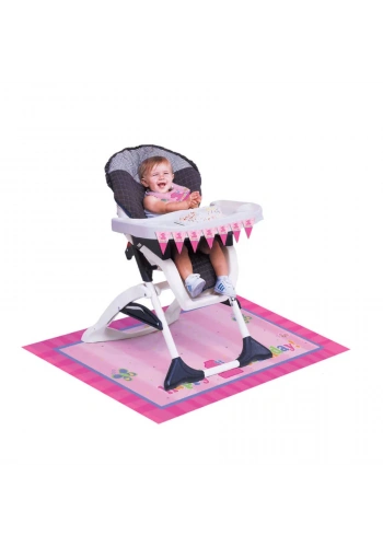 İlk Yaş Günüm Kız Mama Sandalyesi Süsleme Kiti