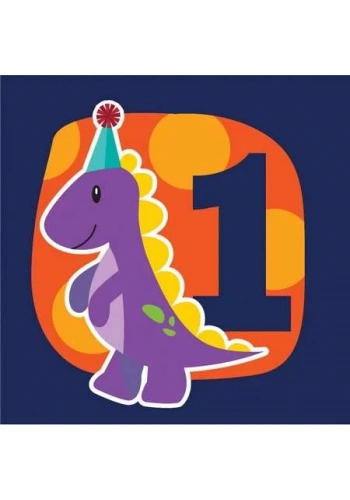 Renkli  Dinozorlar 1 Yaş 16 lı Peçete