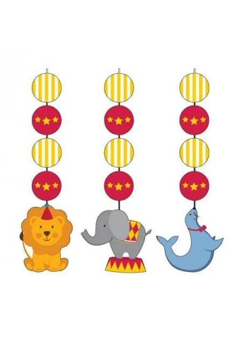 Sirk Zamanı 3 lü Asma Süs 17,80 cm