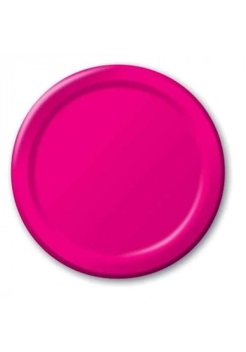 Fuşya Renk 8 li  Karton Tabak