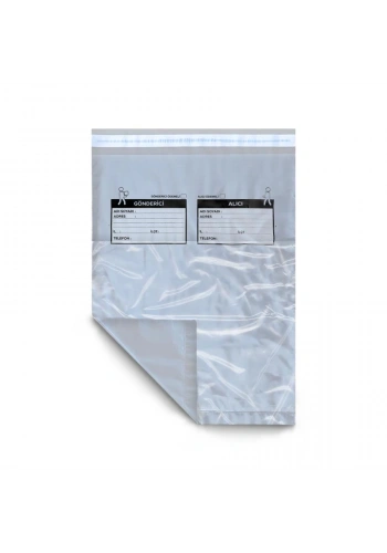 Cepli Gri Kargo Poşeti 35x45+5 cm - 100 Adet