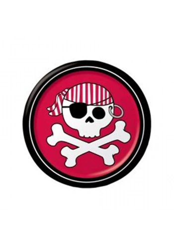 Korsan Partisi 8 li Kırmızı Tabak (17 cm)