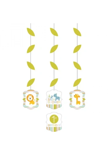 Mini Safari Partisi 3 Lü Asma Süs