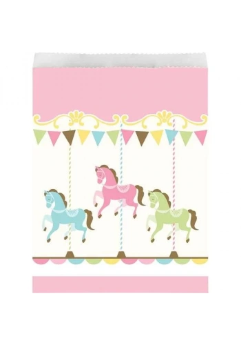 Carousel Partisi Hediye Paketi Kese Kağıdından 10 Adet