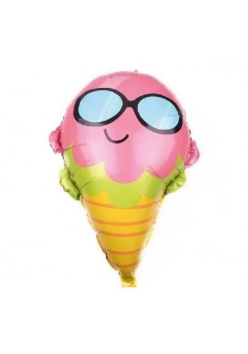 Gözlüklü Külah Dondurma Folyo Balon