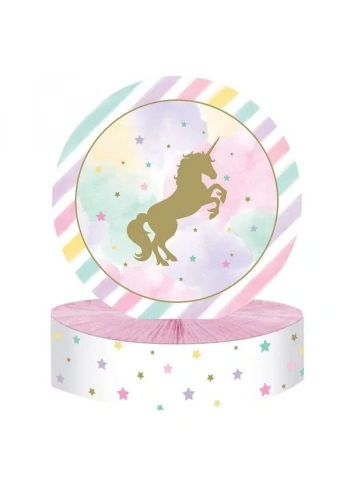 Unicorn Partisi Pırıltılı Masa Orta Süsü