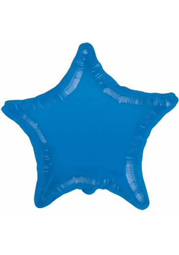 Mavi renkli yıldız folyo balon (45 cm )