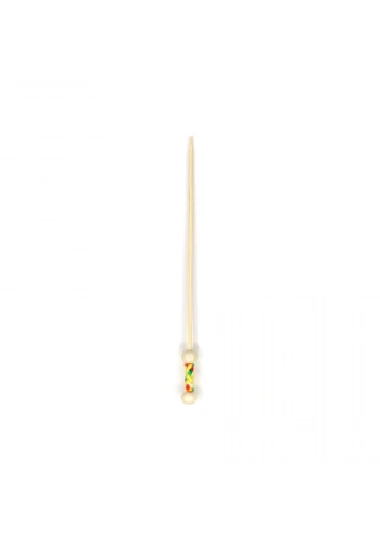 Bambu Dekoratif Sarı Örgülü Kürdan 12 cm - 50 Adet