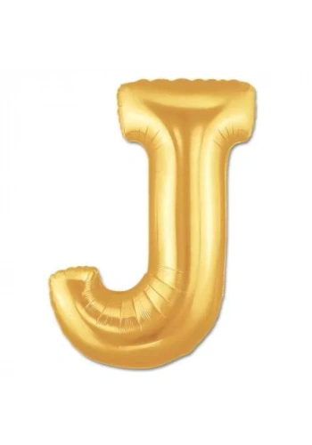 J Harfi Altın Renk Folyo Balon 100 cm