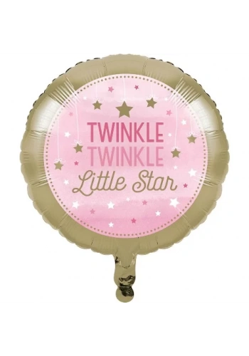 One Little Star PembeFolyo Balon