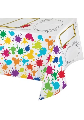 Gökkuşağı Partisi  Oyun Aktiviteli Masa Örtüsü