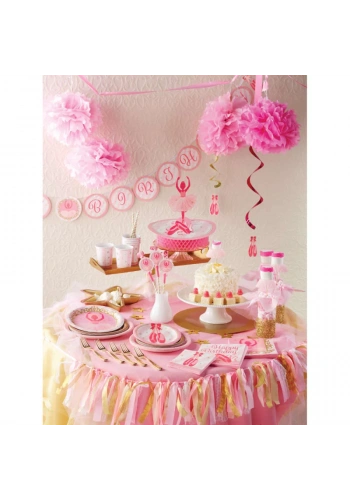 Pırıltılı Balerin Süper Parti Paketi Seti 24 Kişilik