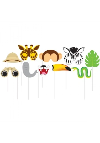 Safari Partisi Fotoğraf Çekme Aksesuarı 10 Adet