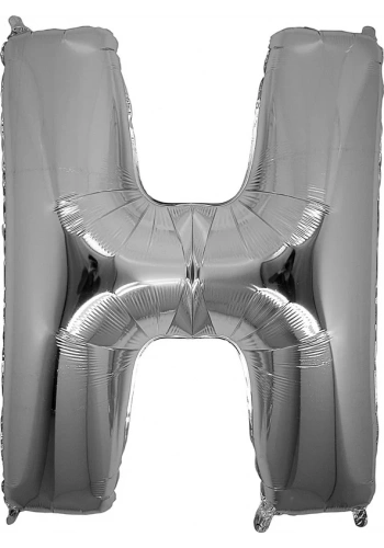 H Harfi Gümüş Folyo Balon