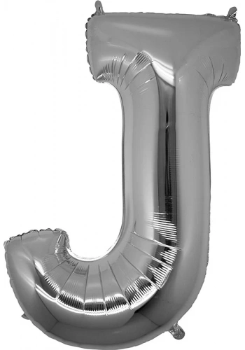 J Harfi Gümüş Folyo Balon