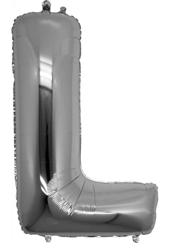 L Harfi Gümüş Folyo Balon