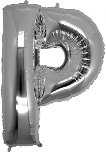 P Harfi Gümüş Folyo Balon