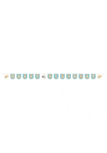 Happy Woodland Mavi Bayrak Afişi