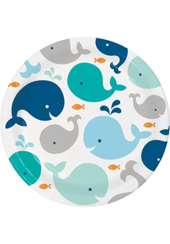 Sevimli Balina Mavi 8 li Tabak