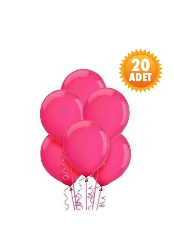 Fuşya 20 Li Latex Balon