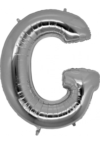 G Harfi Gümüş Folyo Balon