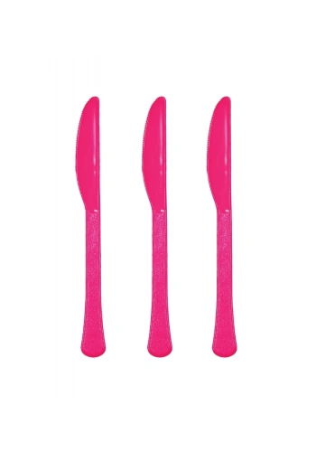 Şeker Pembesi Plastik Bıçak 25 Adet